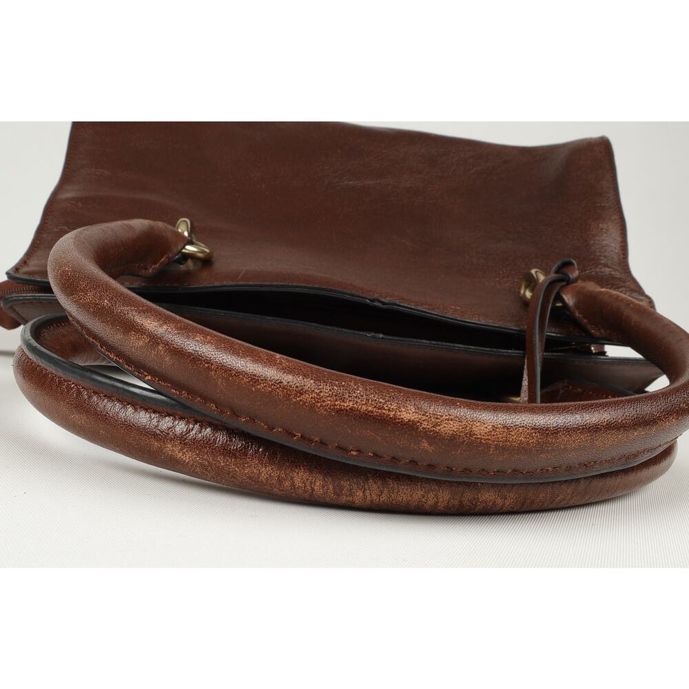 Wilson Leather Top Handle Satchel Brown Leather Purse *No Shoulder Strap - Picture 14 of 15